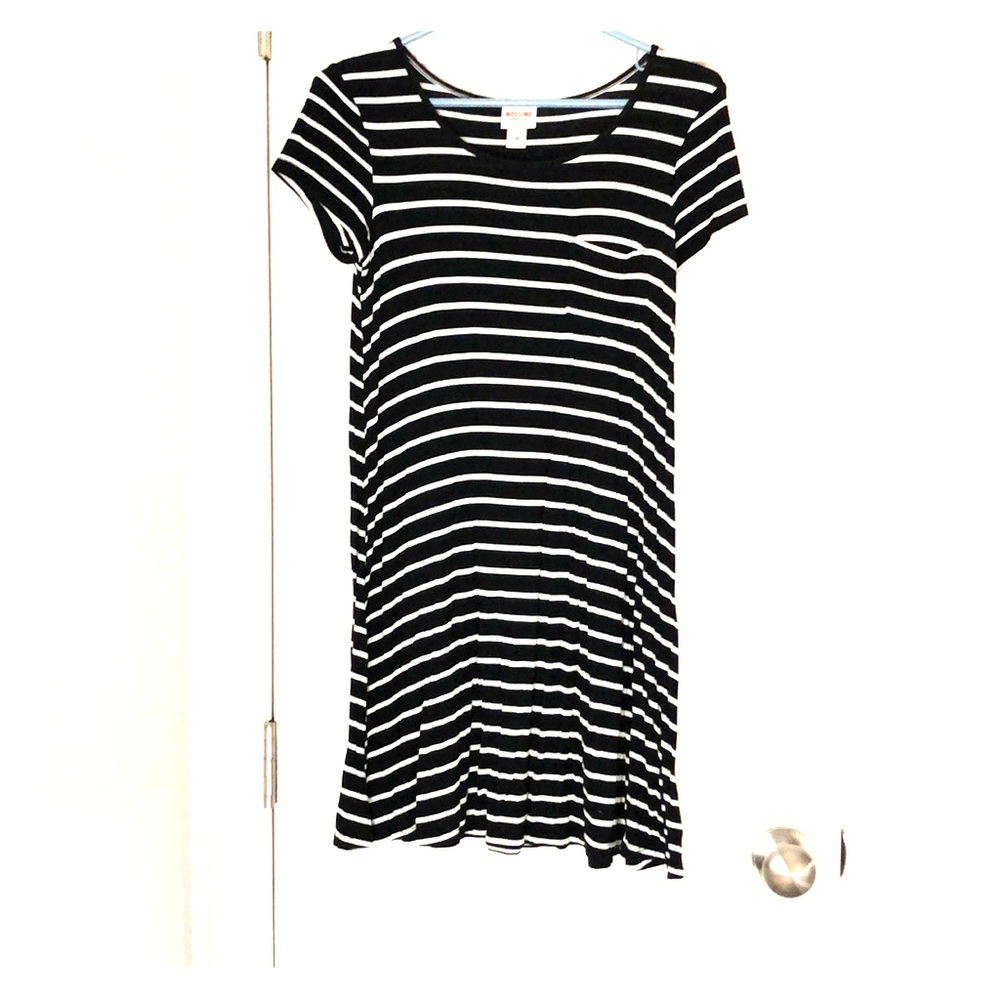 Black and white t-shirt dress